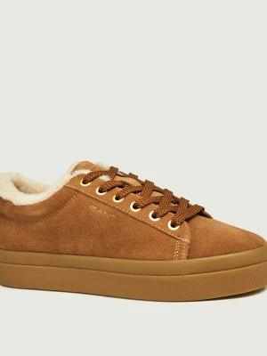 Gant Ocieplane sneakersy Avona | zamsz | shearling beżowy