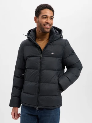 Gant Pikowana kurtka męska Mężczyźni Sztuczne włókno czarny jednolity,