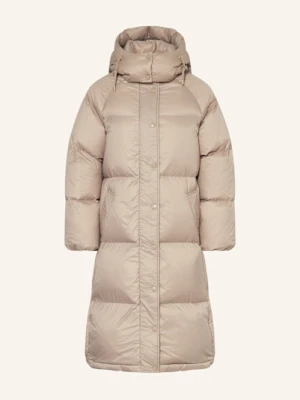 Gant Płaszcz Pikowany Z Odpinanym Kapturem beige