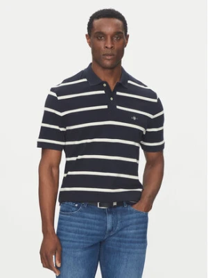 Gant Polo 2014022 Granatowy Regular Fit