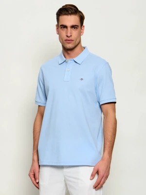 Gant Polo | Regular Fit | pique błękitny