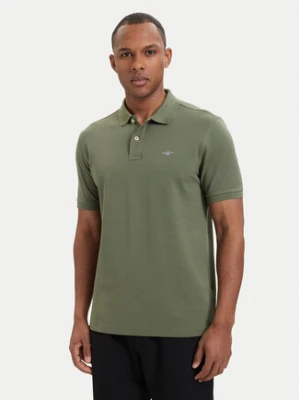 Gant Polo Shield 2210 Zielony ciemny Regular Fit