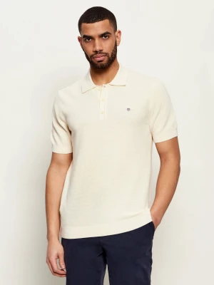 Gant Polo | Slim Fit kremowy