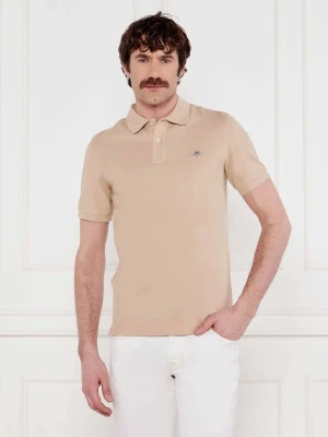 Gant Polo | Slim Fit | pique beżowy