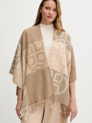 Gant poncho wełniane kolor beżowy lekki 4920262