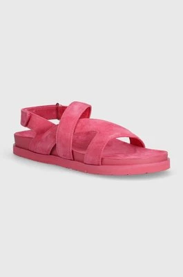 Gant sandały zamszowe Mardale damskie kolor różowy 28503594.G597