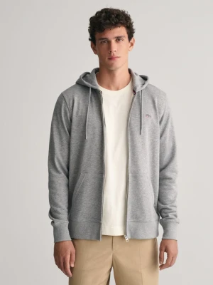 Szara rozpinana bluza z kapturem GANT