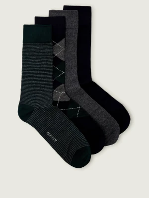 Gant Skarpety 4-pack czarny