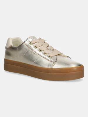 Gant sneakersy skórzane Avona damskie kolor złoty 31531990