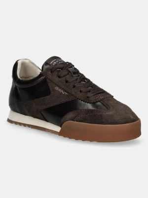 Gant sneakersy skórzane Baylle męskie kolor brązowy 31631004