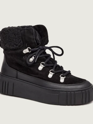 Gant Śniegowce Snowmont | zamsz | skóra | shearling czarny