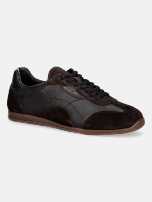 Gant Spearclub sneakersy męskie skórzane brązowy
