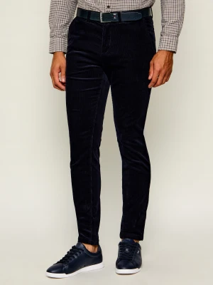 Gant Spodnie chino | Slim Fit | sztruks granatowy