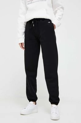 Gant spodnie dresowe kolor czarny melanżowe