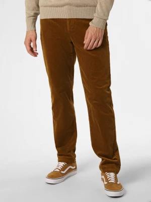 Gant Spodnie Mężczyźni Bawełna brązowy jednolity,