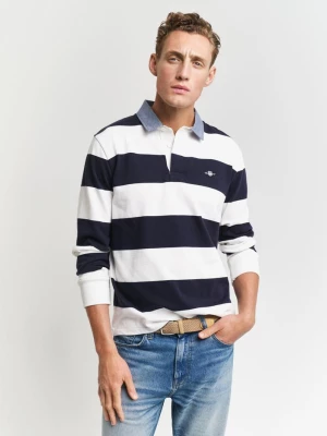 Gant Striped Chambray Heavy Rugger Polo