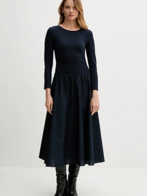 Gant sukienka kolor granatowy maxi rozkloszowana 4503459