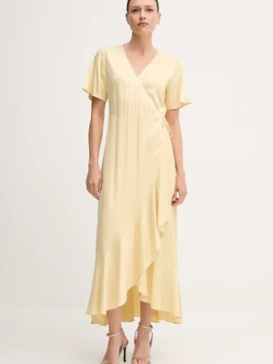 Gant sukienka kolor żółty maxi prosta 4503403