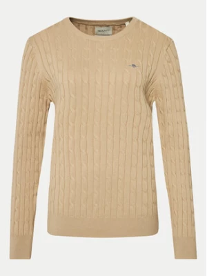 Gant Sweter 4800100 Beżowy Slim Fit