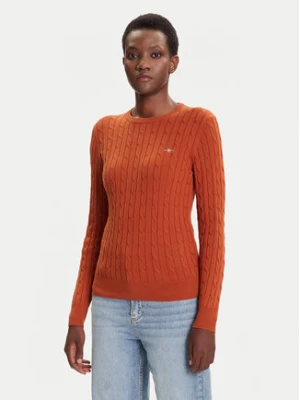 Gant Sweter 4800100 Brązowy Slim Fit