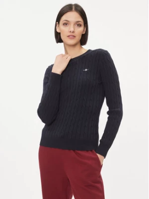 Gant Sweter 4800100 Granatowy Slim Fit