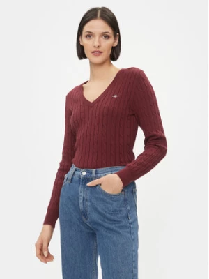 Gant Sweter 4800101 Czerwony Slim Fit