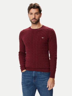 Gant Sweter 8050601 Bordowy Regular Fit
