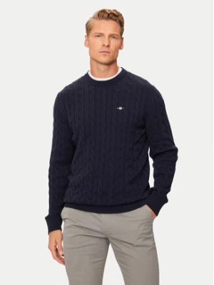 Gant Sweter 8050601 Granatowy Regular Fit