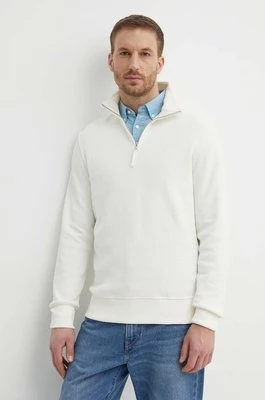 Gant sweter bawełniany kolor beżowy lekki z półgolfem