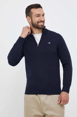 Gant sweter bawełniany kolor granatowy