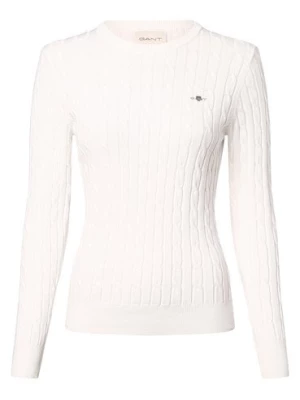 Gant Sweter damski Kobiety Bawełna biały wypukły wzór tkaniny,