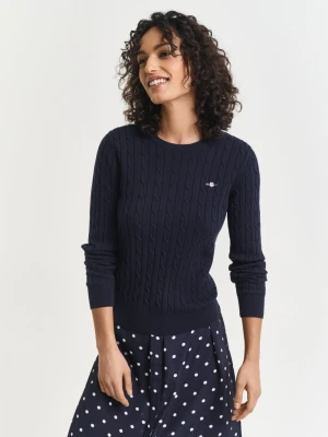Gant Sweter damski Kobiety Bawełna niebieski jednolity,