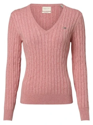 Gant Sweter damski Kobiety Bawełna różowy jednolity,
