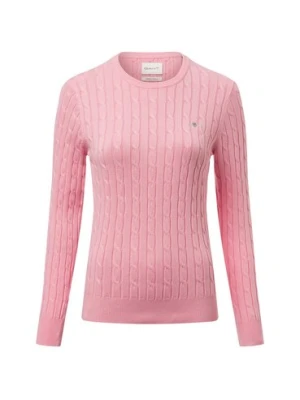 Gant Sweter damski Kobiety Bawełna różowy jednolity,