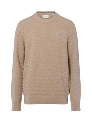 Gant Sweter damski z dzianiny Kobiety Bawełna brązowy jednolity,