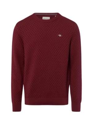 Gant Sweter damski z dzianiny Kobiety Bawełna czerwony jednolity,