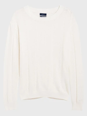 GANT sweter damski z dzianiny Pointelle