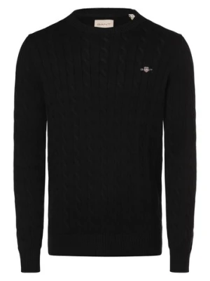 Gant Sweter męski Mężczyźni Bawełna niebieski jednolity,