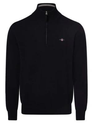 Gant Sweter męski Mężczyźni Wełna niebieski jednolity,