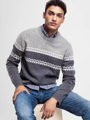 GANT Sweter Męski Świąteczny Z Paskiem