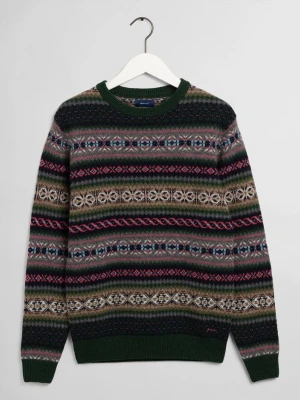 GANT Sweter Męski Z Okrągłym Dekoltem Fair İsle
