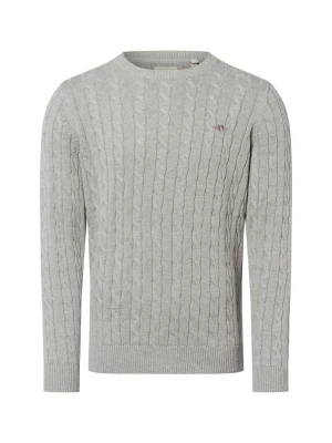 Gant Sweter Mężczyźni Bawełna srebrny