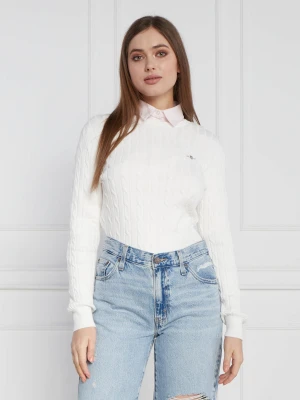 Gant Sweter | Slim Fit biały