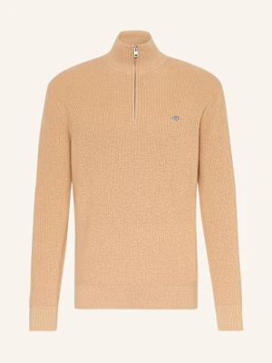 Gant Sweter Typu Troyer beige