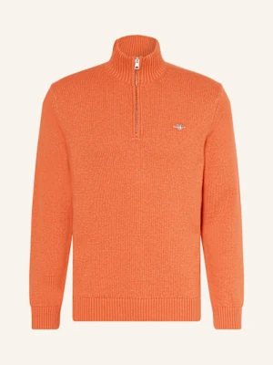 Gant Sweter Typu Troyer orange
