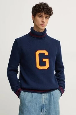 Gant sweter z domieszką wełny męski kolor granatowy z golferm 8030218