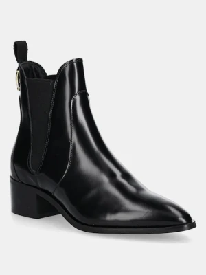 Gant sztyblety skórzane St Broomly damskie kolor czarny na słupku 31551095