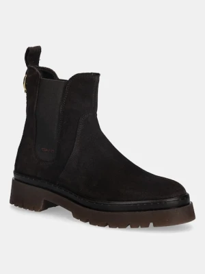 Gant sztyblety zamszowe Aligrey damskie kolor brązowy na platformie 31553157