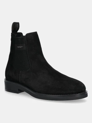 Gant sztyblety zamszowe Prepdale męskie kolor czarny 31653106