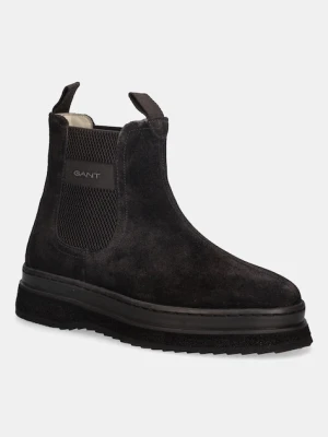 Gant sztyblety zamszowe Sistown damskie kolor brązowy na platformie 31553102